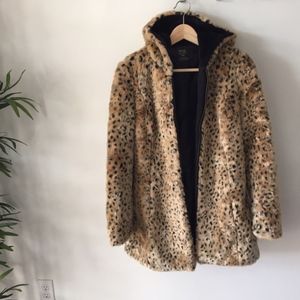 Zara Faux Fur Leopard Coat